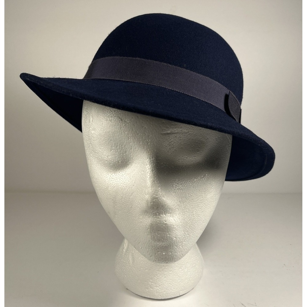 Vintage Doeskin Felt 100% Wool Geo. W. Bollman Co. Ladies 1960s-1980s (S 6 7/8 )